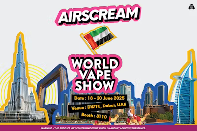 Press Release: AIRSCREAM Ignites Innovation at the Dubai World Vape Show 2025
