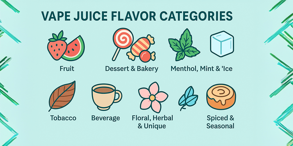 Vape Juice Flavor Categories: A Simple Guide to Today’s Most Popular E-Liquid Tastes