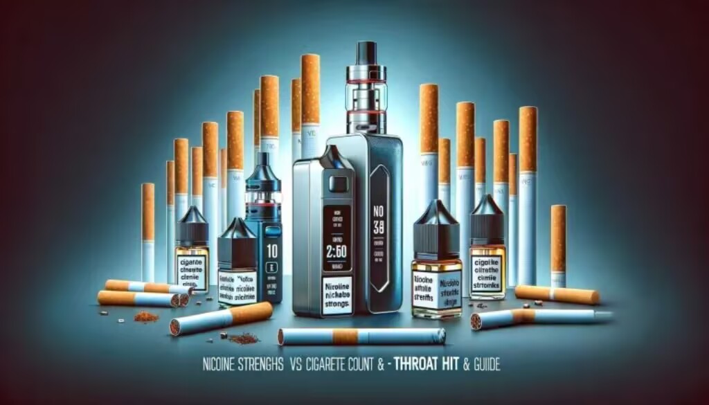Nicotine Strengths vs Cigarette Count & Throat Hit Guide