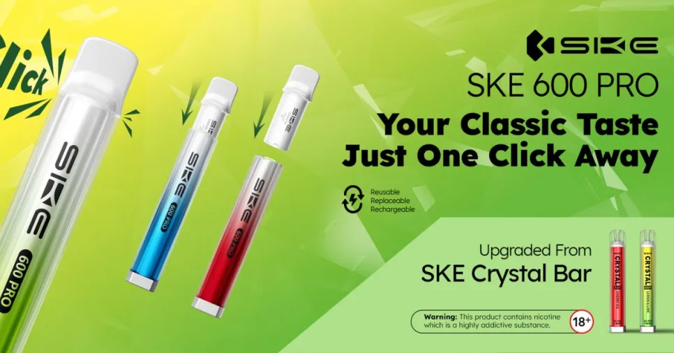 Introducing SKE 600 Pro: Classic Taste In One ‘Click’ The Future of Vaping is Here: SKE Unveils 600 Pro, the Ultimate Sustainable Solution