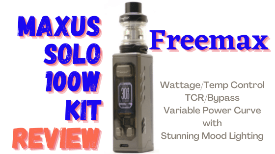 Freemax Maxus Solo 100W Mod Kit Review / Includes the Fireluke Solo Tank